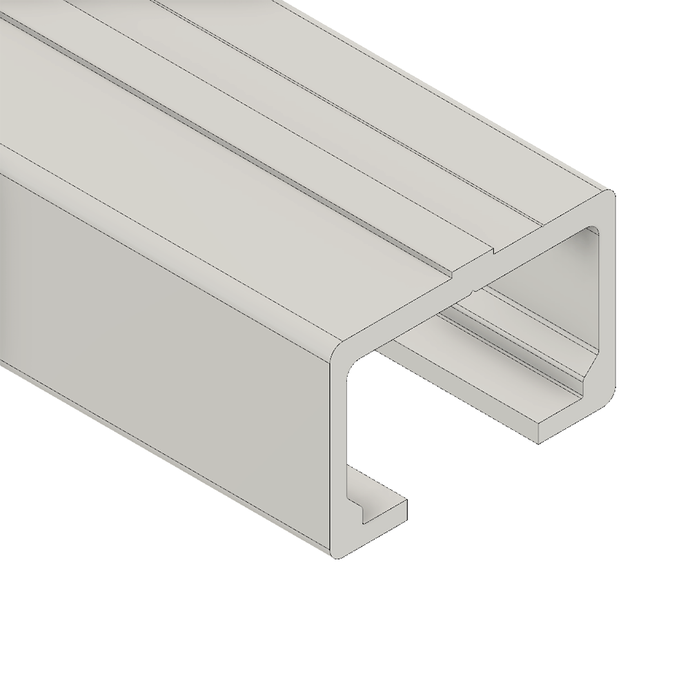 10-830-0-600MM MODULAR SOLUTIONS PART<BR>SLIDING DOOR RAIL , CUT TO THE LENGTH OF 600 MM